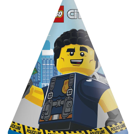 Chapeaux de fête Lego City 6pcs