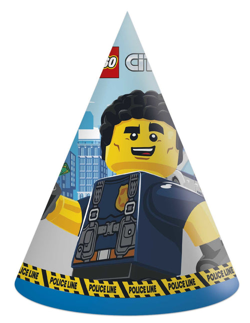 Chapeaux de fête Lego City 6pcs