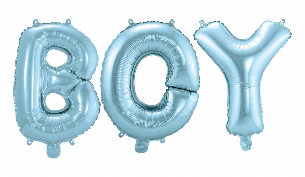 Jeu de lettres pour ballons de naissance Garçon 36cm