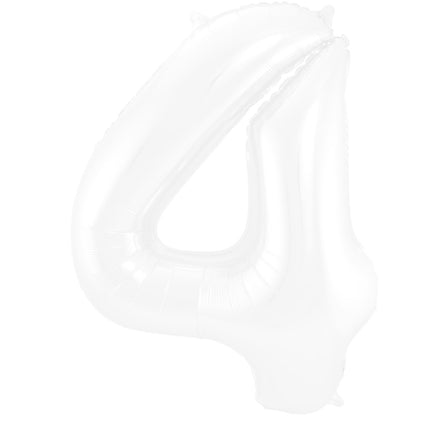 Ballon de baudruche Figure 4 Blanc mat XL 86cm vide