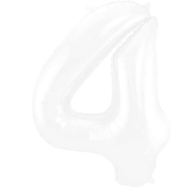 Ballon de baudruche Figure 4 Blanc mat XL 86cm vide