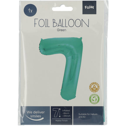 Ballon de baudruche Figure 7 Vert mat XL 86cm vide