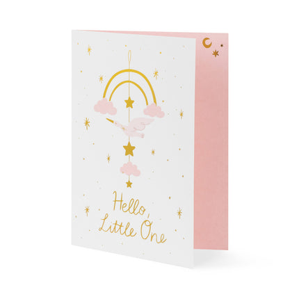 Invitations roses Hello Little One 14x 20cm 11pcs