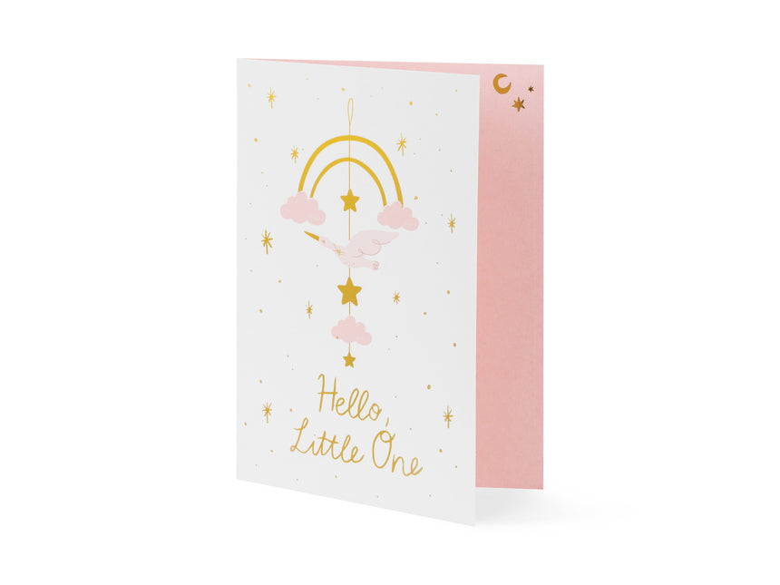 Invitations roses Hello Little One 14x 20cm 11pcs