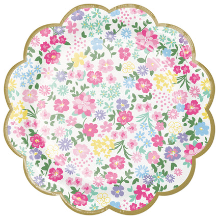 Assiettes Fleurs 18cm 8pcs