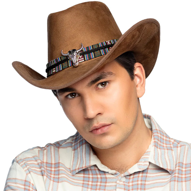 Chapeau de cow-boy marron Luxe