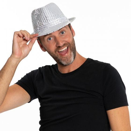 Chapeau à paillettes Argent