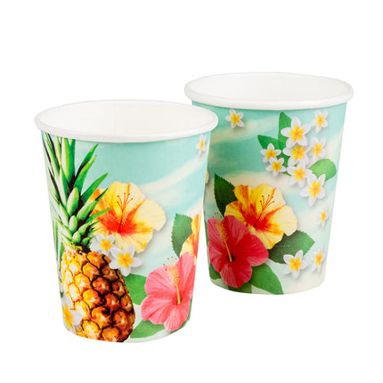 Tasses Hawaii en papier 210ml 10pcs