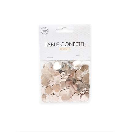 Confetti de table Coeurs Rose Gold