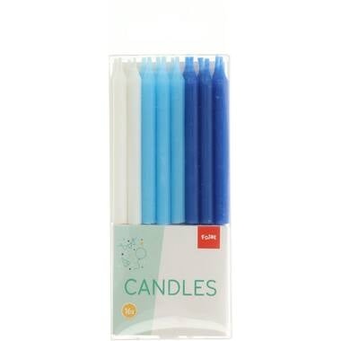 Bougies bleues 6cm 16 pièces