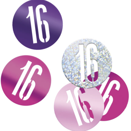 Confetti de table 16 ans rose 14gr