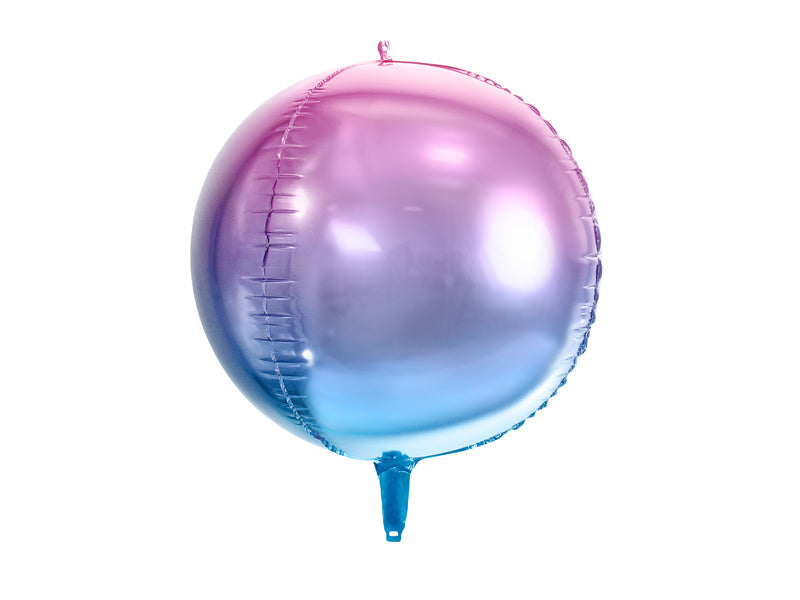 Ballon à hélium rond violet bleu vide 35cm