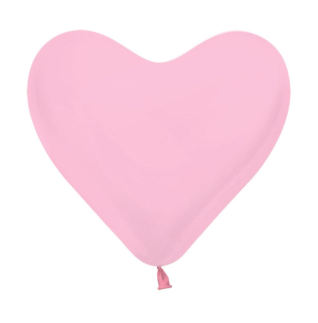 Ballons de baudruche coeur rose 30cm 50pcs