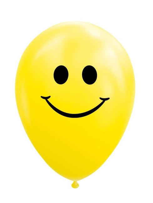 Ballons jaunes Smiley 30.5cm 8pcs