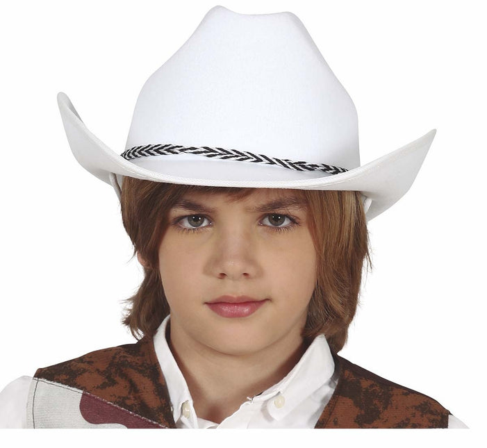 Chapeau de cow-boy blanc enfant