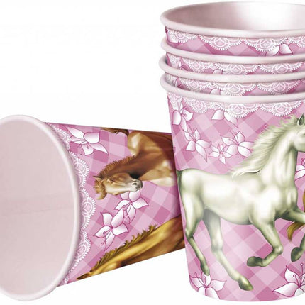 Tasses à chevaux 200ml 8pcs