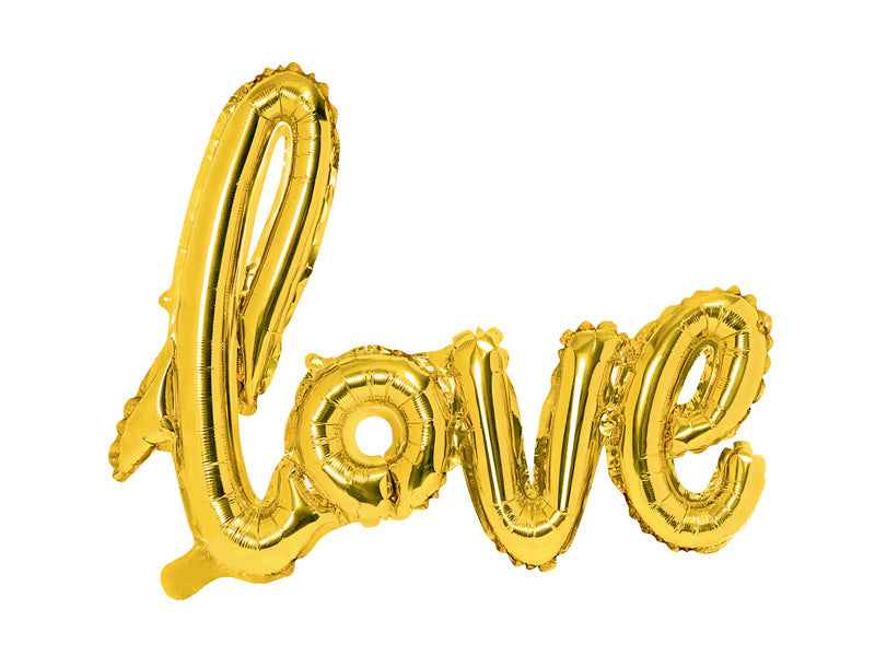 Jeu de ballons de lettres Love Gold Empty 73cm