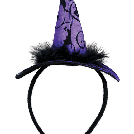 Bandeau d'Halloween violet Chapeau de sorcière