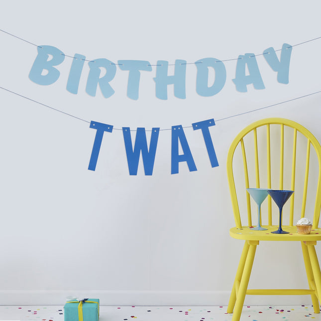 Lettre bleue String Birthday Twat 1.5m