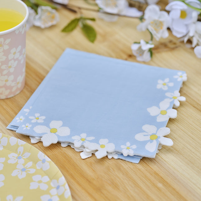 Serviettes de table Fleurs 16cm 16pcs