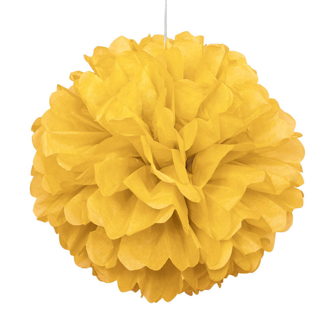 Pompon jaune 40cm