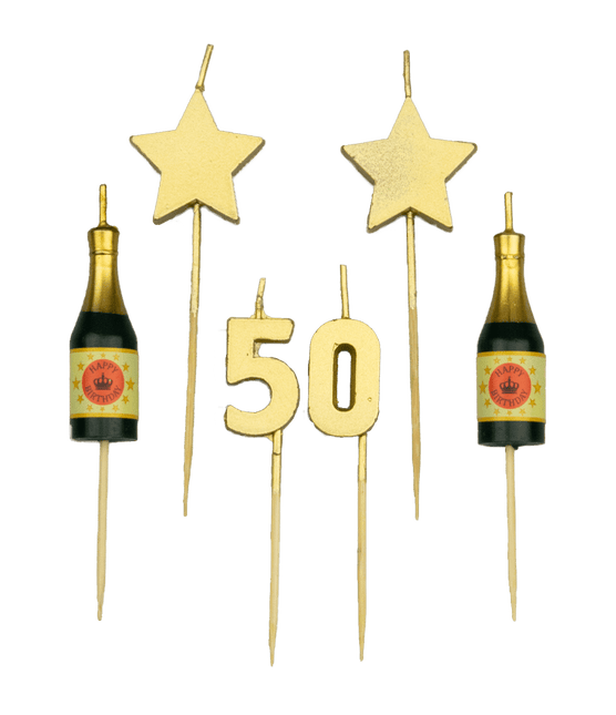 Bougies 50 ans Champagne 17.5cm