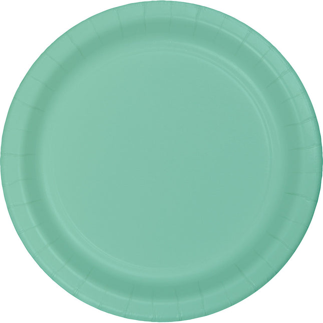 Assiettes vert menthe 23cm 8pcs