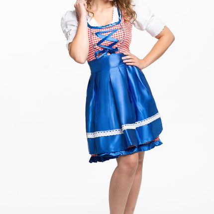 Robe Dirndl Oktoberfest Bleu 3 pièces