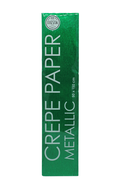 Papier crépon Vert Métallique 50cm 1.5m