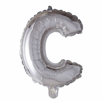 Ballon de baudruche Lettre C Argent XL 102cm vide