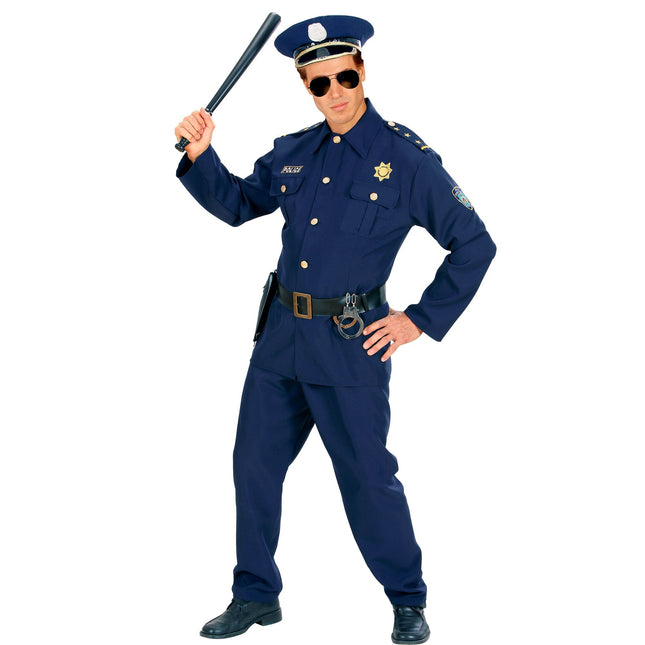 Costume de police bleu foncé hommes