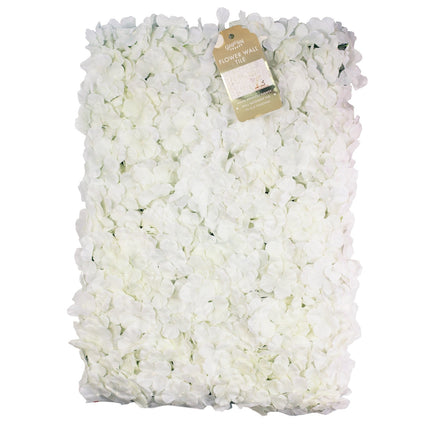 Décoration murale blanche Fleurs 63cm