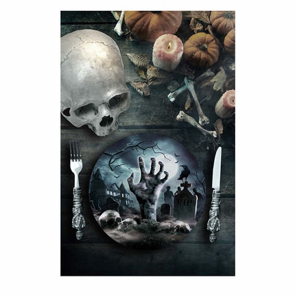 Assiettes de cimetière d'Halloween 23cm 6pcs