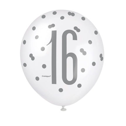 Ballons de baudruche 16 ans Dots 30cm 6pcs