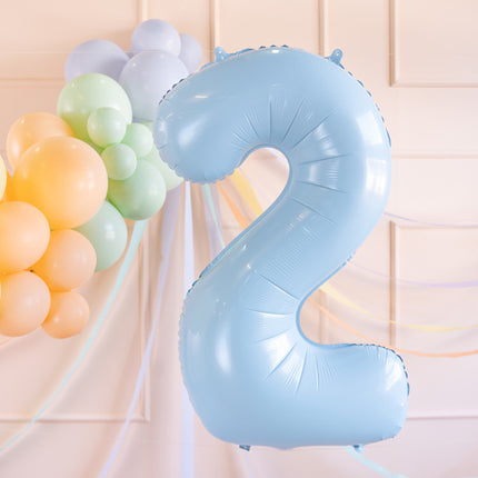 2 Year Figure Balloon Light Blue Empty 72cm