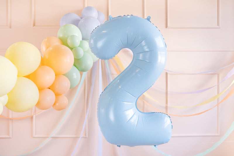 2 Year Figure Balloon Light Blue Empty 72cm