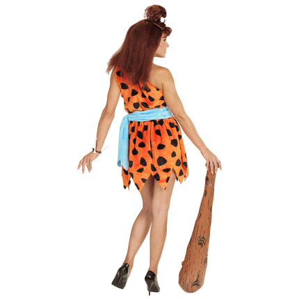 Costume d'homme des cavernes Orange Dames