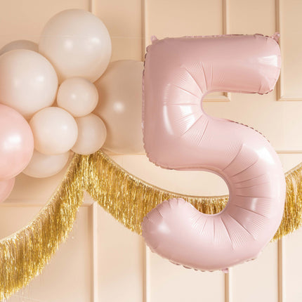 5 Year Figure Balloon Light Pink Empty 72cm