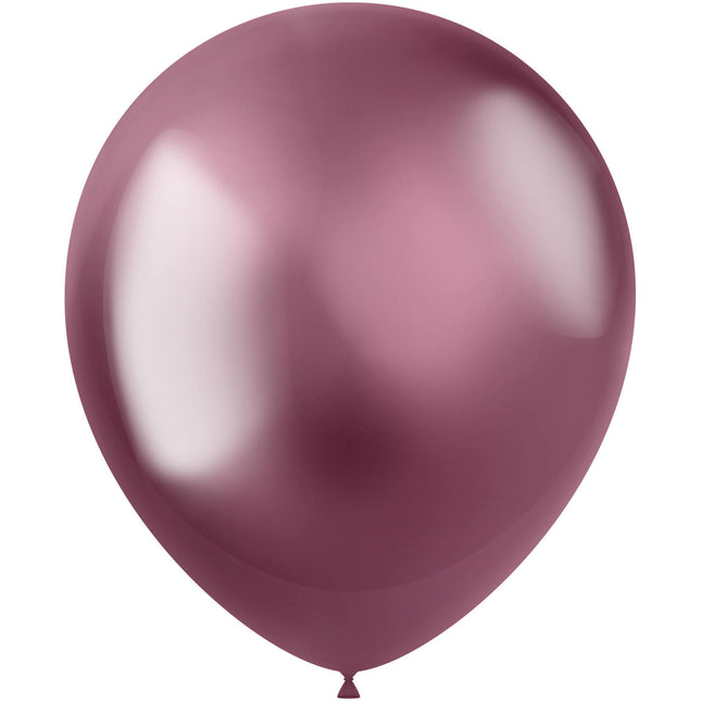 Ballons roses chromés 33cm 50pcs