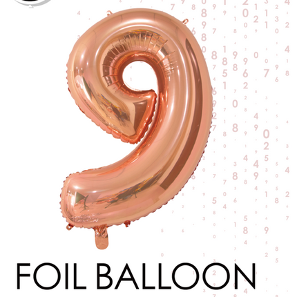 Ballon de baudruche Figure 9 Rose Gold 66cm