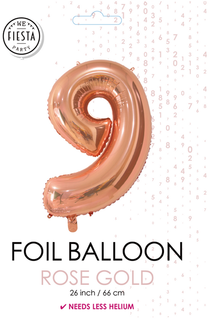 Ballon de baudruche Figure 9 Rose Gold 66cm