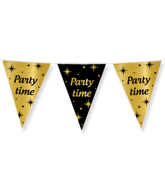 Flagline Party Time Gold Black 10m