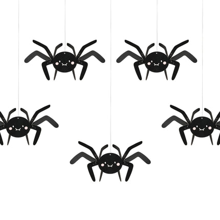 Décoration suspendue d'Halloween Araignées 5pcs