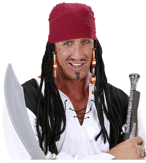 Perruque Pirate Carabic avec Bandana