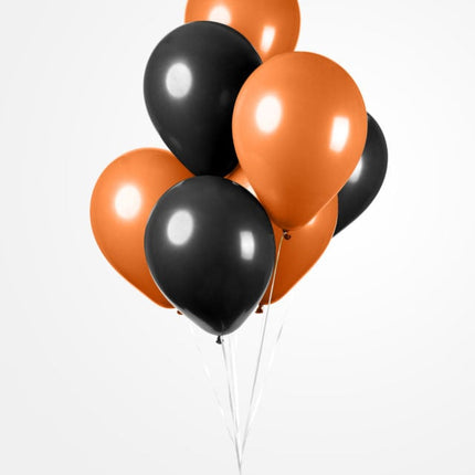 Ballons Noir/Orange 30.5cm 10pcs