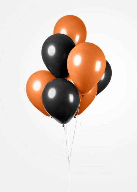 Ballons Noir/Orange 30.5cm 10pcs