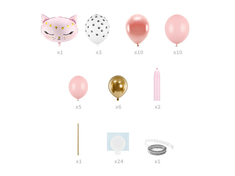 Ballon Pillar Cat Pink 1.4m