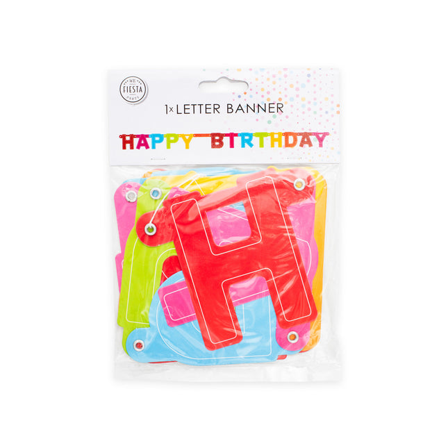 Guirlande de lettres Happy Birthday 1.6m