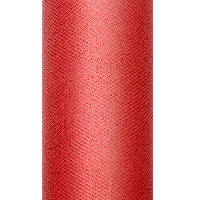 Rouleau de tulle rouge 15cm 9m