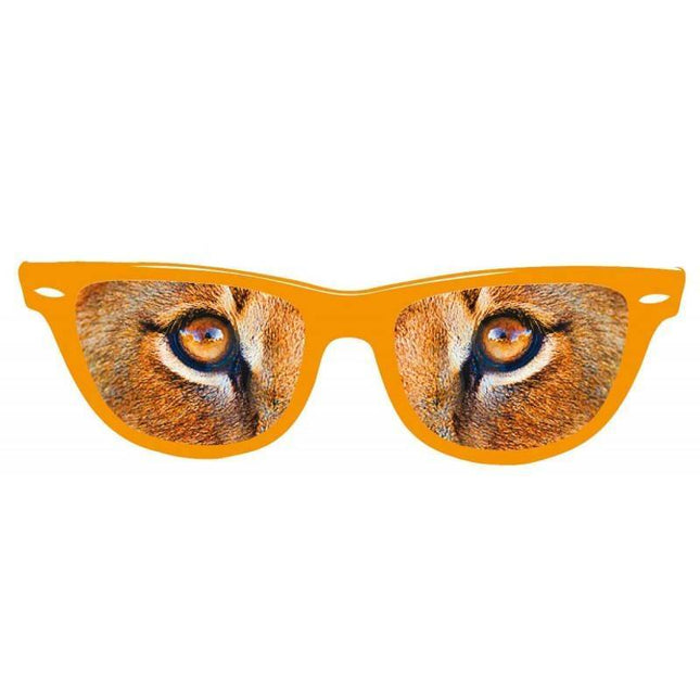 Lunettes orange yeux de lion